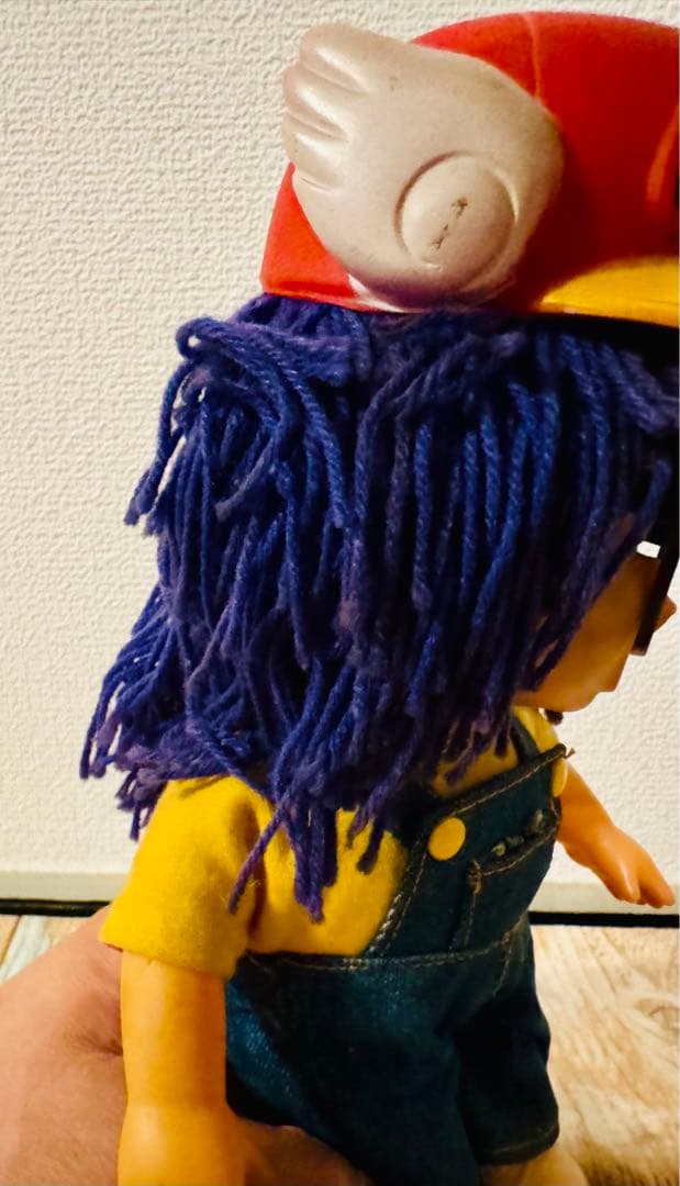 アラレちゃん ぬいぐるみ デニムオーバーオール　ビンテージ