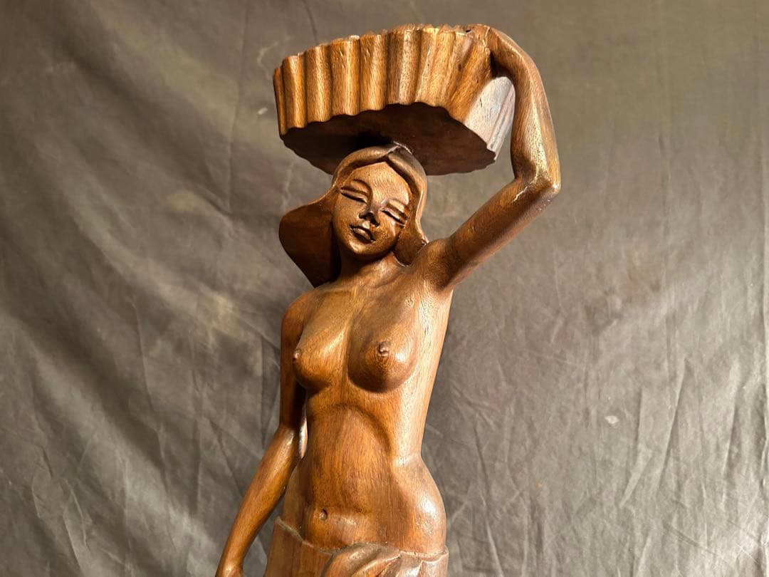 ◉【送料無料】裸婦像　美術品 民芸品 手彫り　アンティーク