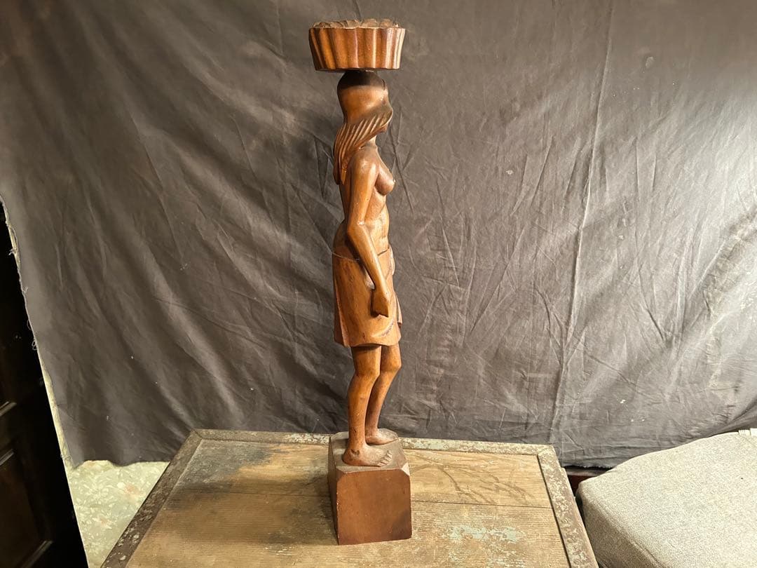 ◉【送料無料】裸婦像　美術品 民芸品 手彫り　アンティーク