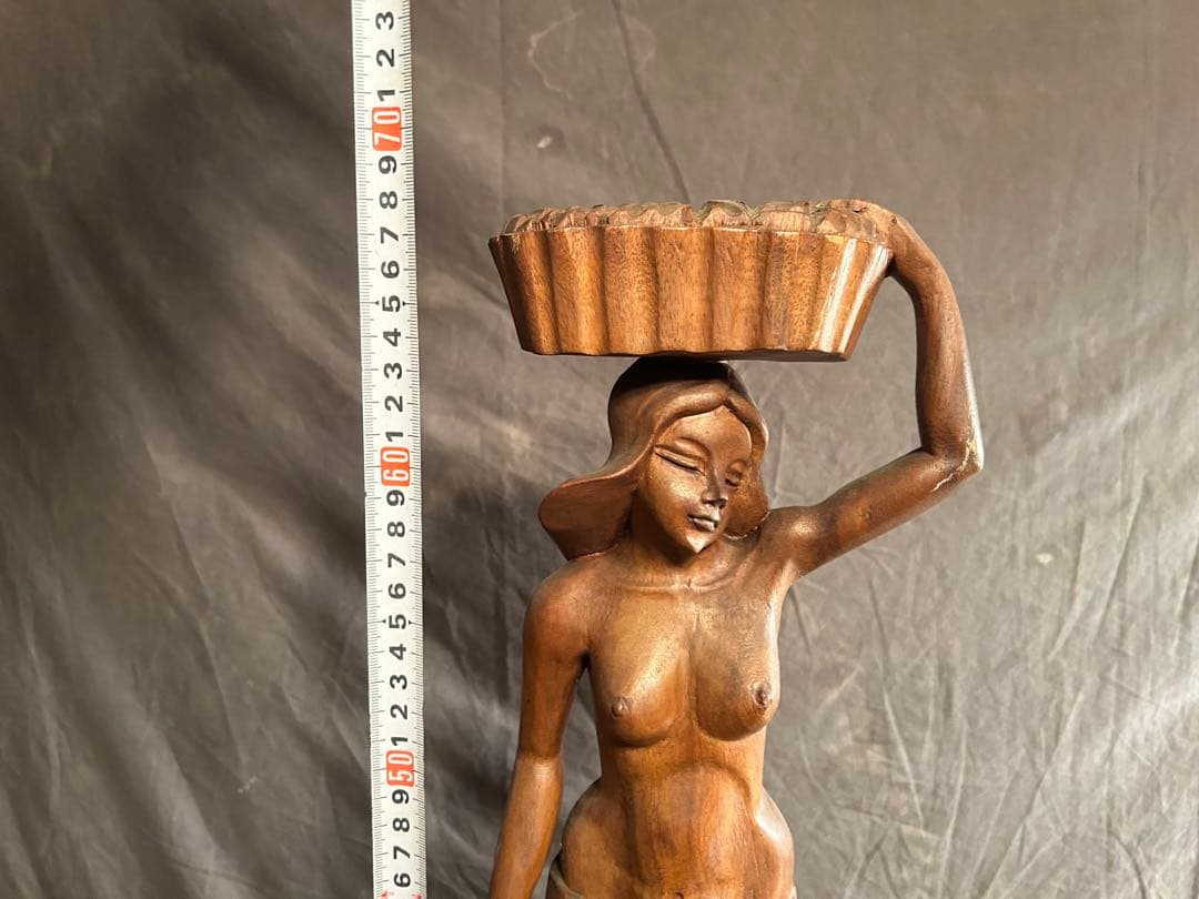 ◉【送料無料】裸婦像　美術品 民芸品 手彫り　アンティーク