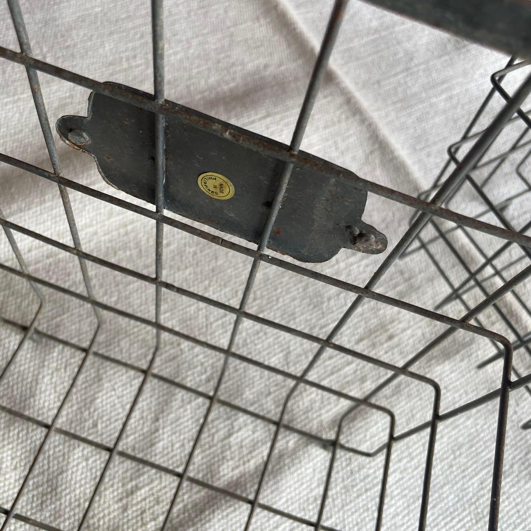 アイアンカゴ 正方形 四角 籠 ワイヤー シャビー メッシュ 2個セット