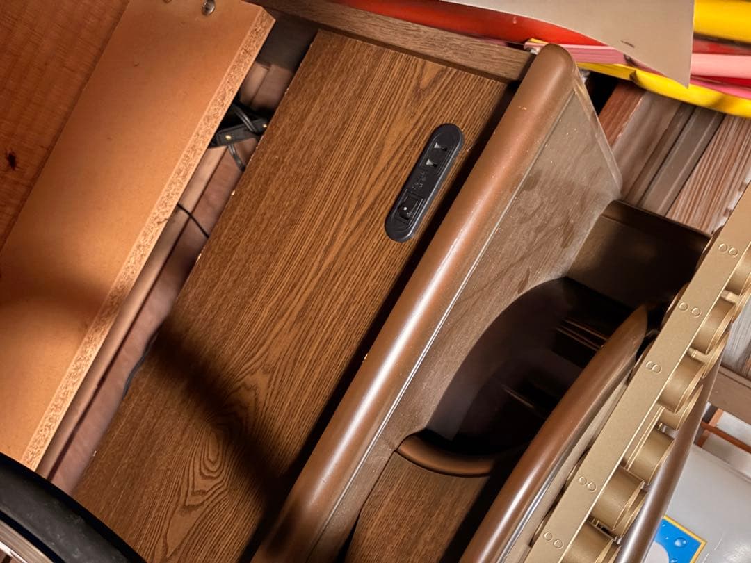 木製ブラウン引き出し付きベッドフレーム