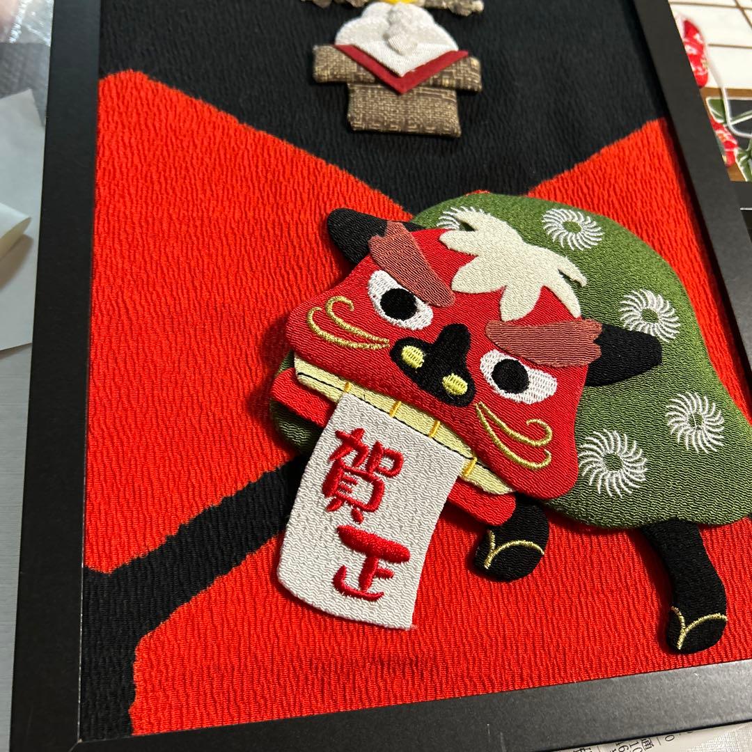 押絵額縁飾り　お正月ふーやん様3点専用