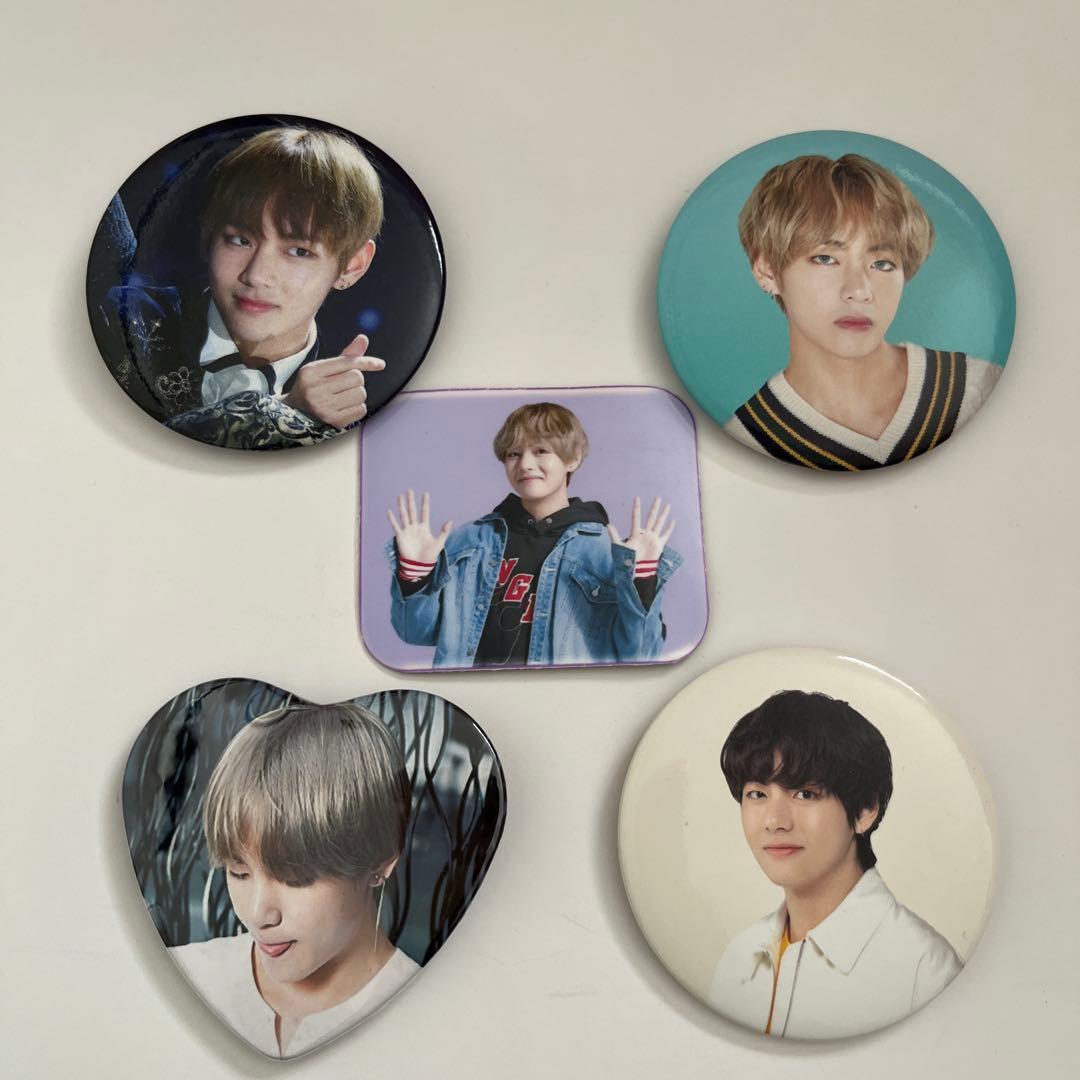 BTS Vテヒョン 缶バッジ、マグネット5個セット - メルカリ