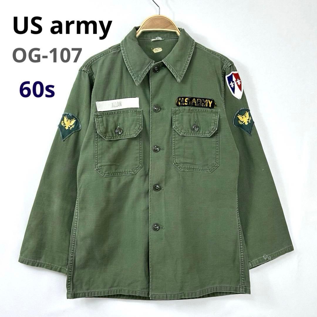 60s 米軍 1st OG107ユーティリティシャツ ミリタリー S177. - メルカリ