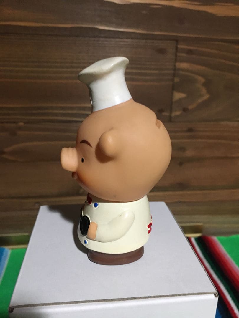 ★メルカリ便★エースコック★こぶた★2匹★コック★ソフビ★貯金箱★昭和★貯金箱★