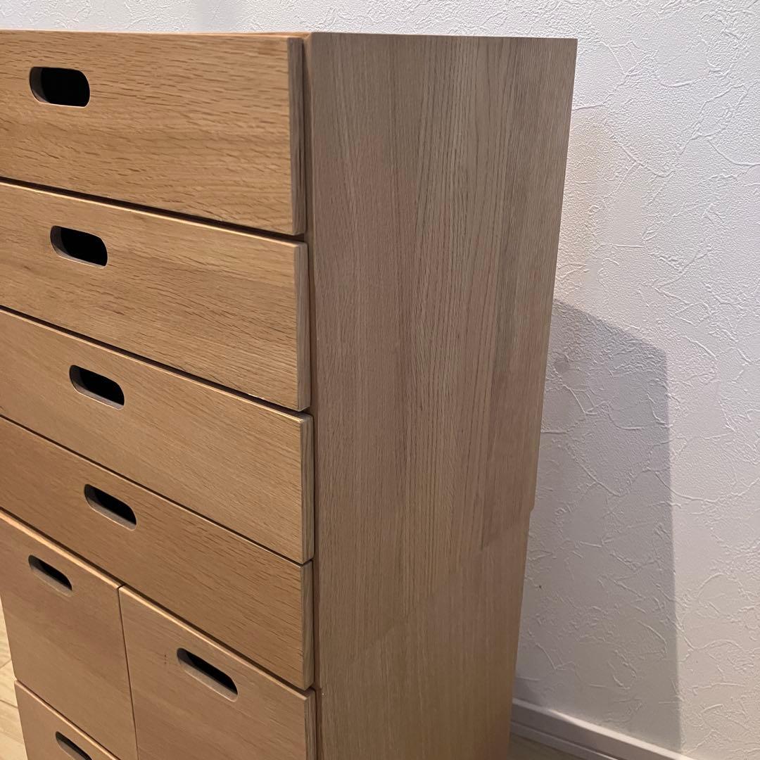 【MUJI 無印良品】 収納 2個セット スタッキングチェスト・引出し オーク