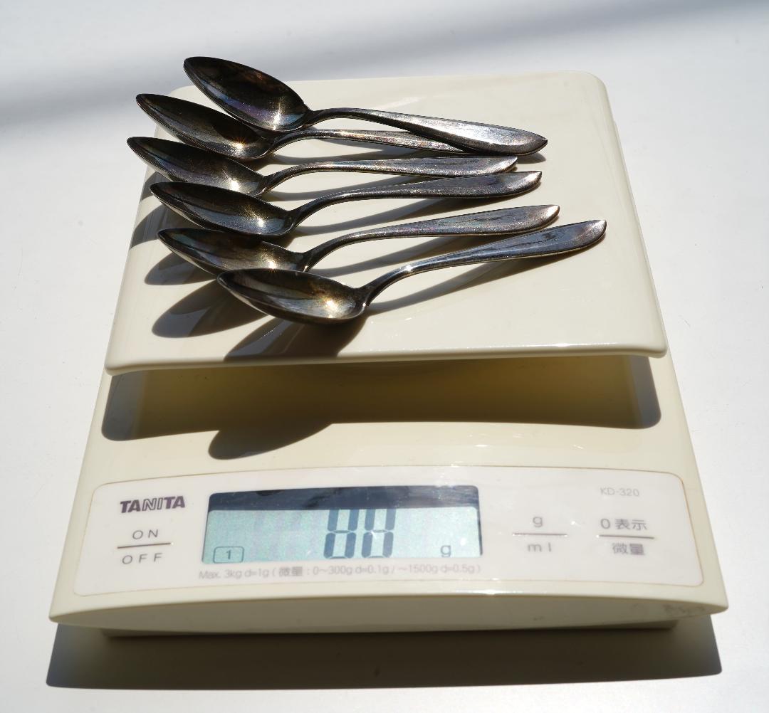 服部時計店　スターリングシルバー　ティースプーン6本セット