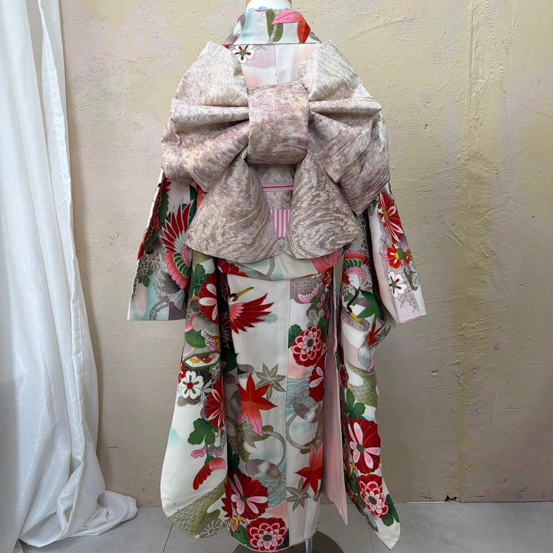 No.k005七五三 7歳 着物 フルセット レトロ柄