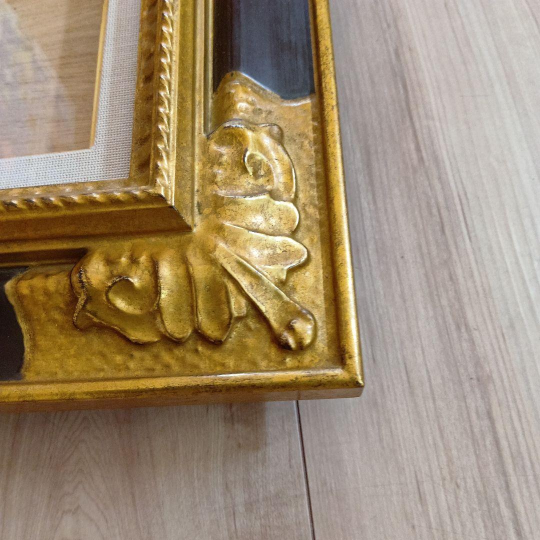 装飾的な金色と黒色の油彩額縁 - メルカリ