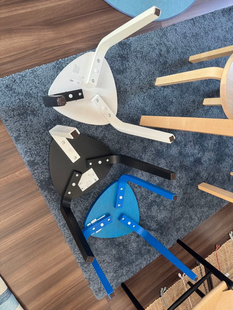 3色セット＋カバー　IKEA　KYRRE シルレ　スツール, バーチ