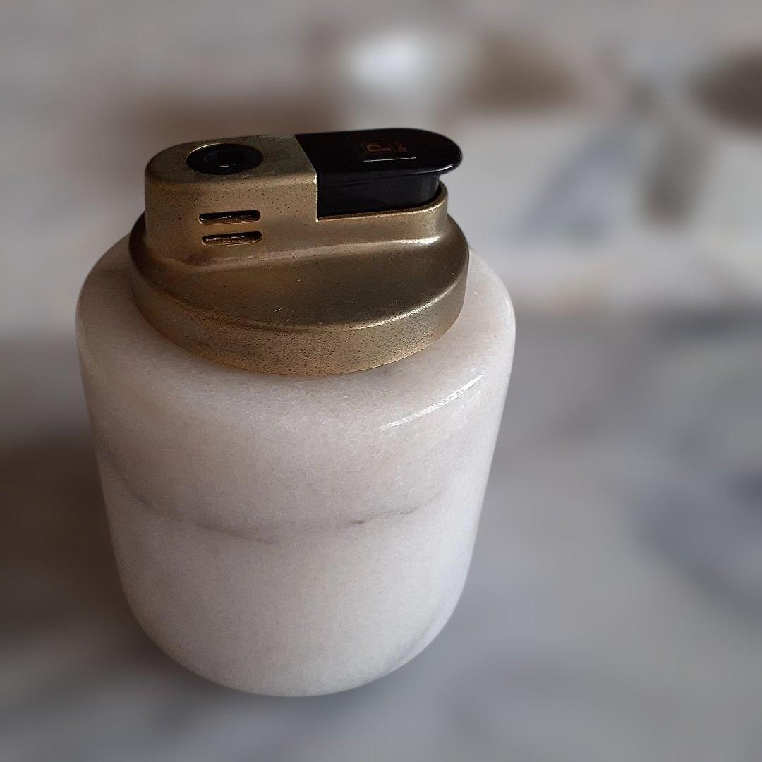 超希少　大理石 応接セット 灰皿 ライター 煙草入れ プレート 4点セット