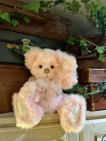 チャーリーベア　rowena　　　ゴージャスなピンクの傑作　　３３ｃｍ