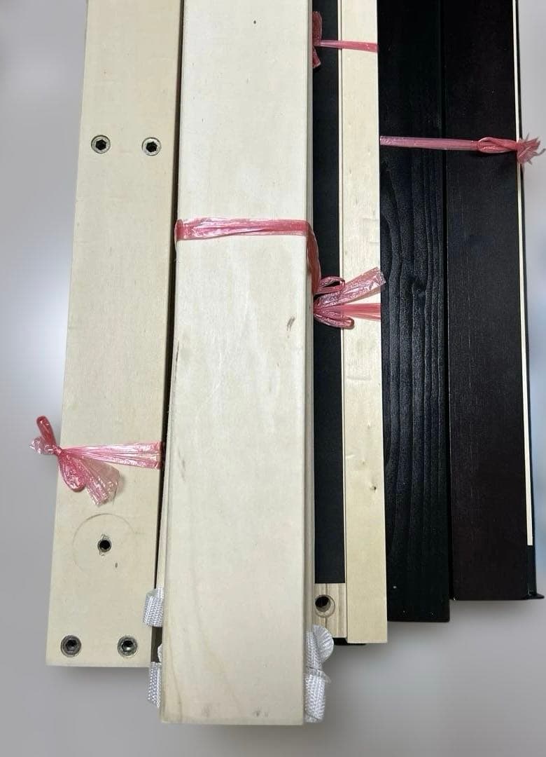 天然木3段階　脚高さ調整　セミダブル　ヘッドレス　すのこベッド