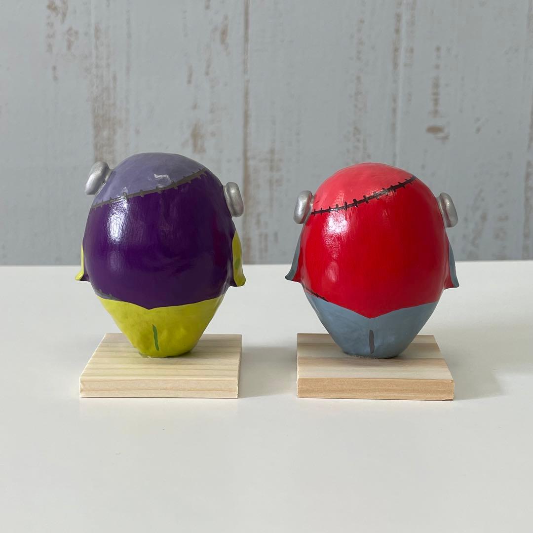 ヤチコダルマ　フランケン　赤　紫　2点セット