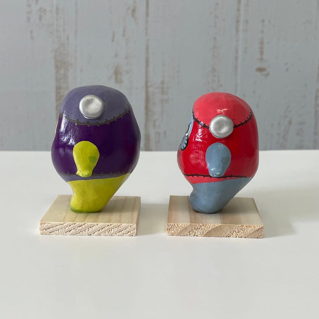 ヤチコダルマ　フランケン　赤　紫　2点セット