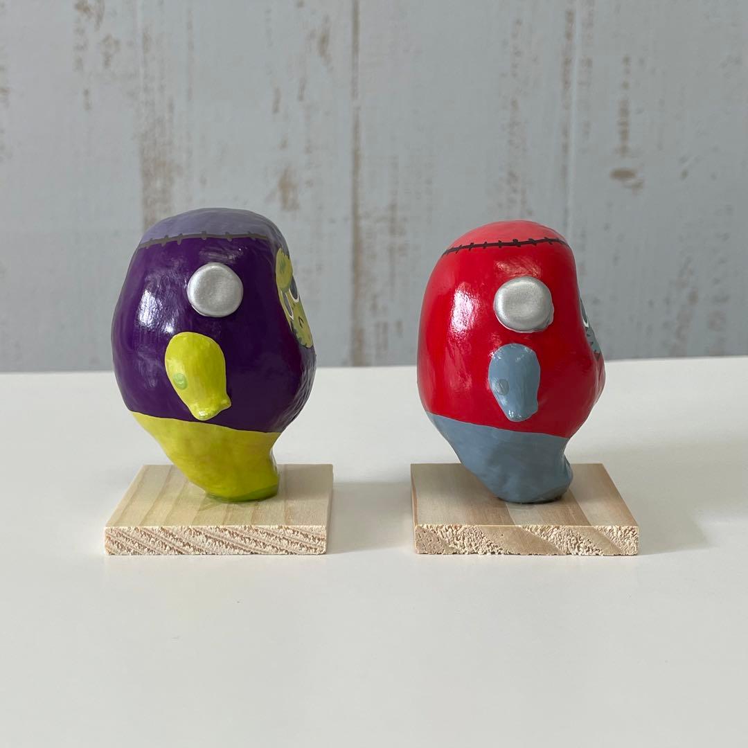 ヤチコダルマ　フランケン　赤　紫　2点セット