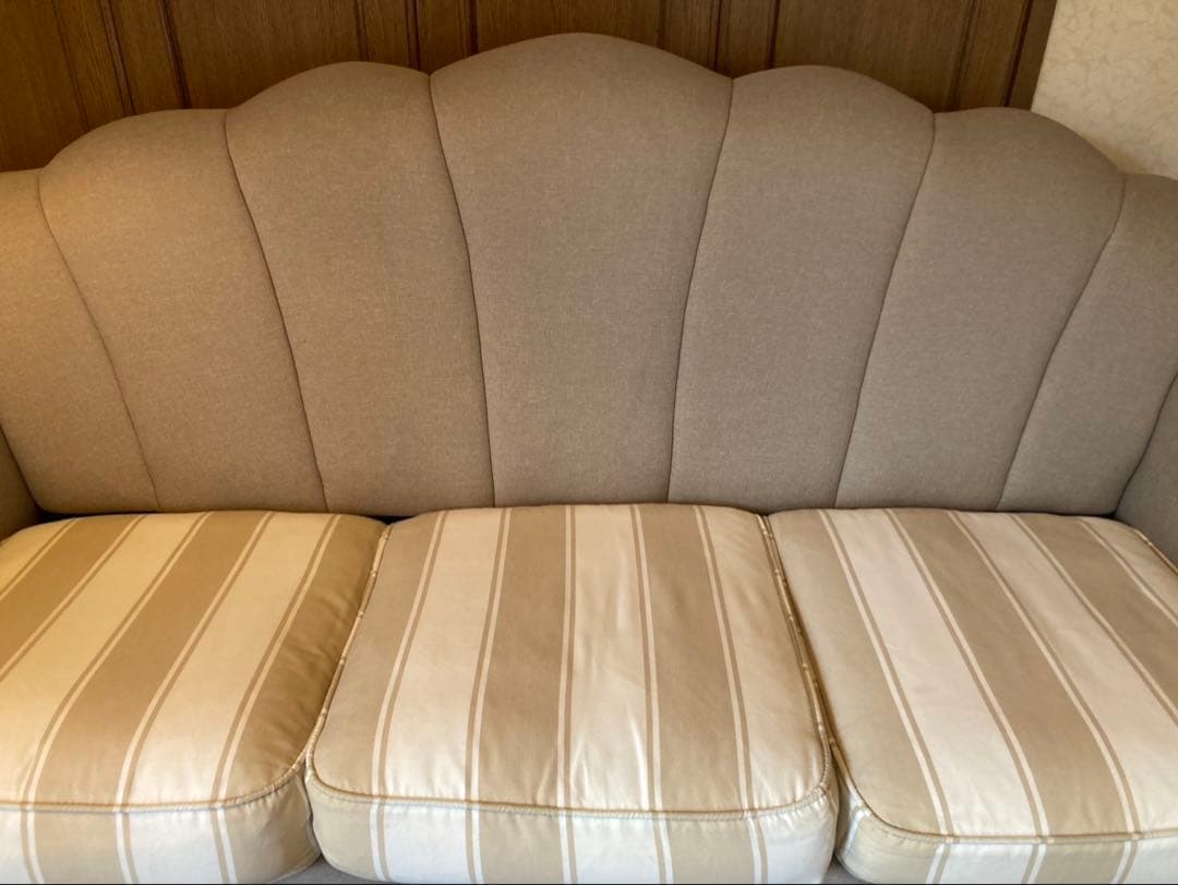 【美品】SHELLFA フレンチヨーロピアンソファー 3人掛け　引取り