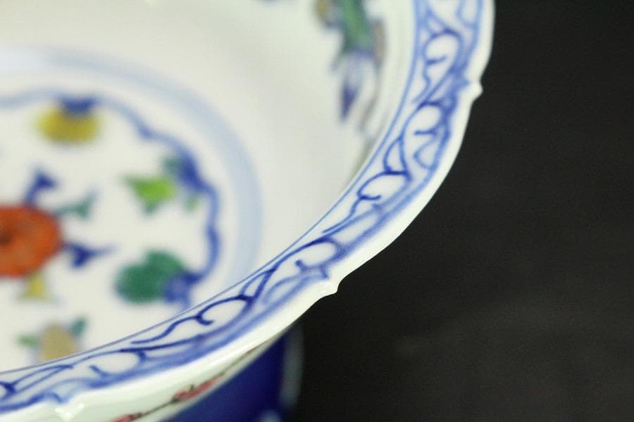 中国美術 色絵 花鳥紋 題詞 瑠璃遊台 碗 雍正年製(LC258) - メルカリ