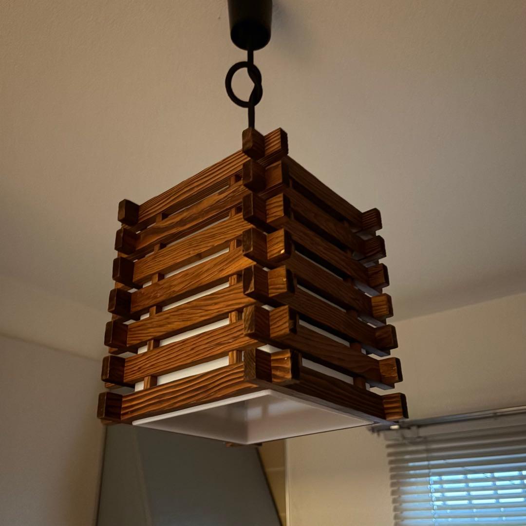 ペンダント　80s ビンテージ　ミッドセンチュリー　モダン　レトロ　和