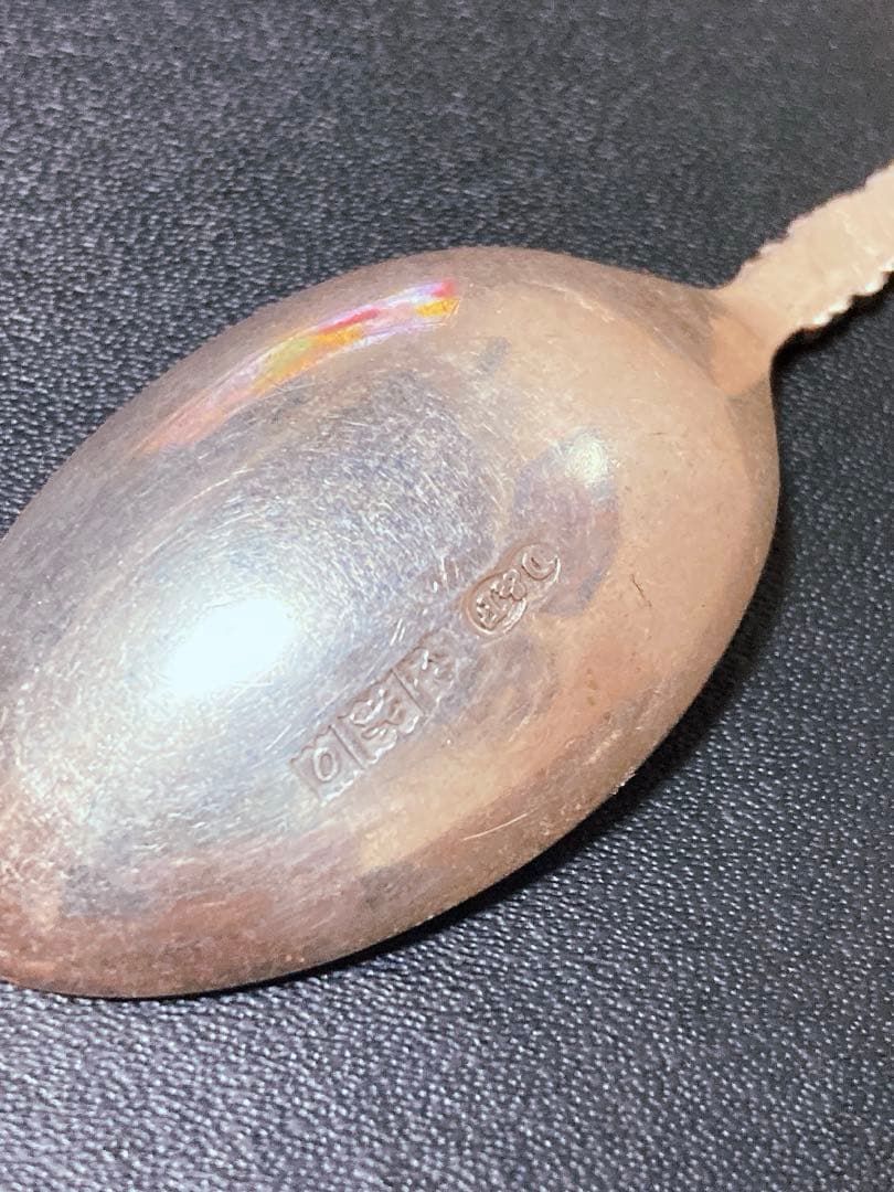 《純銀》イギリス アンティーク 百合の紋章 エンブレム シルバースプーン