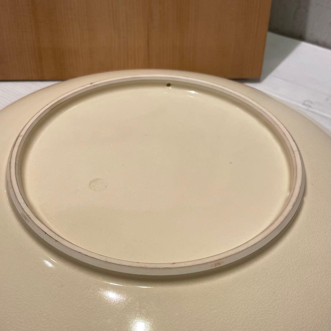 未使用品　京焼　清水焼　金彩升林図　皿　飾り皿　平安　与山作　骨董品　希少