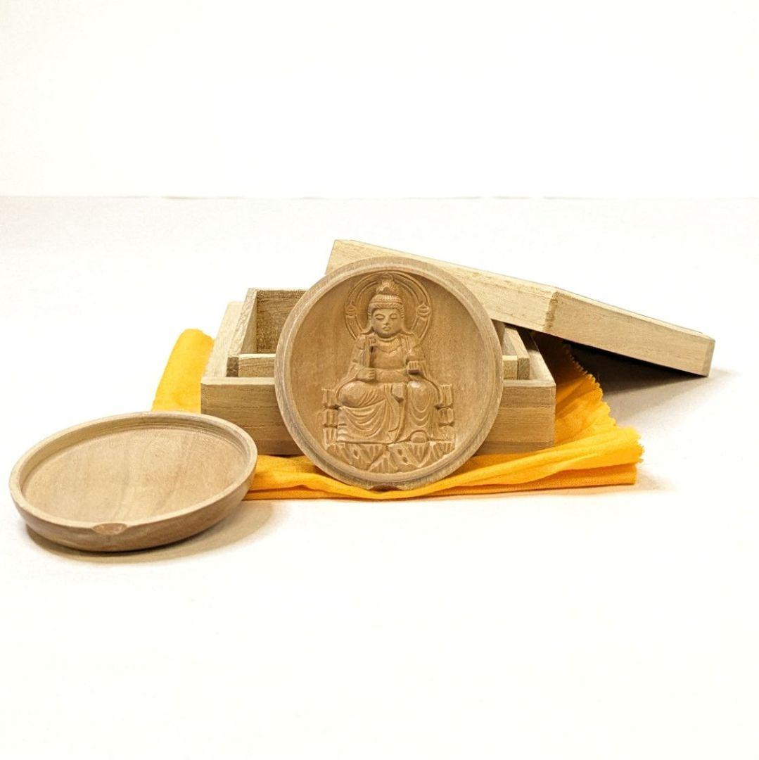 【ゲリラセール・新品】 香合仏　七面天女　白檀　仏龕　懐中仏　吉祥天女