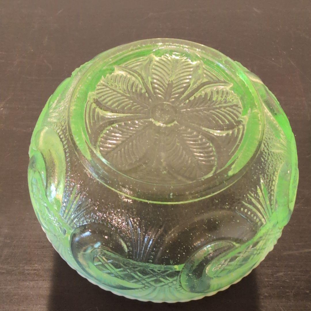 最終値下げ ウランガラス 渦つなぎ紋 鉢 3客