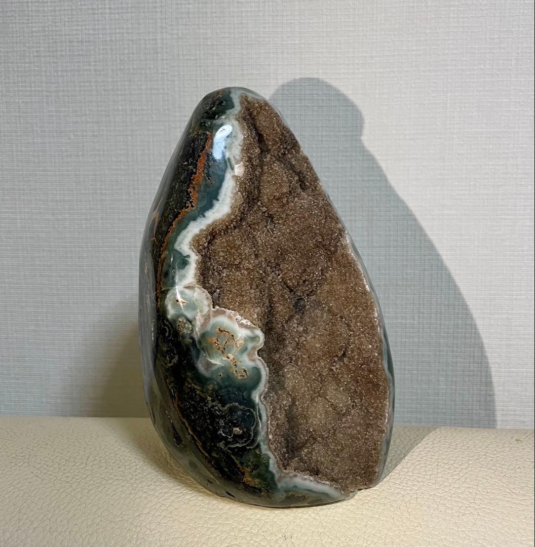 ドゥルージーアゲート シュガー瑪瑙 クリスタル チョコレート模様 約1キロ 幸運