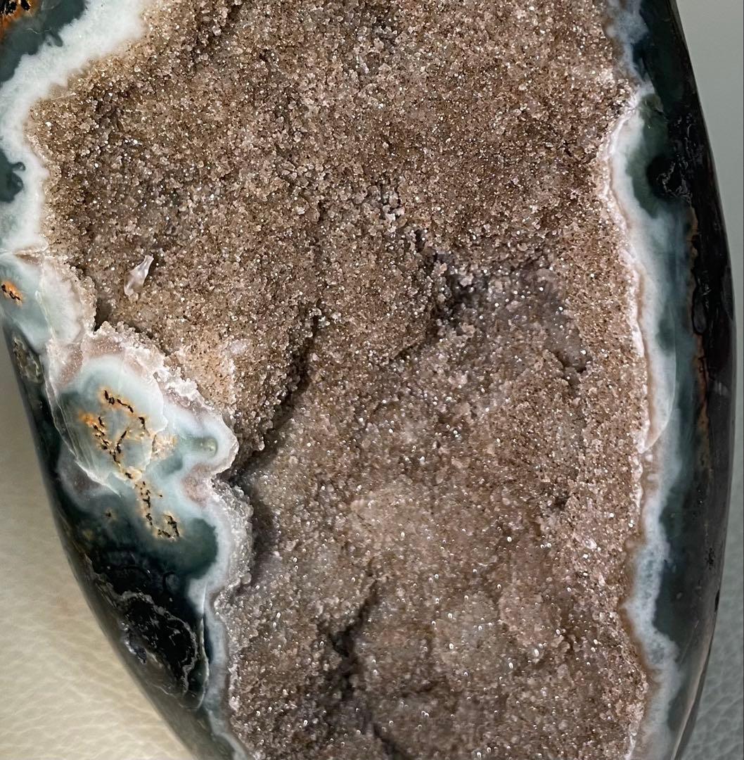 ドゥルージーアゲート シュガー瑪瑙 クリスタル チョコレート模様 約1キロ 幸運