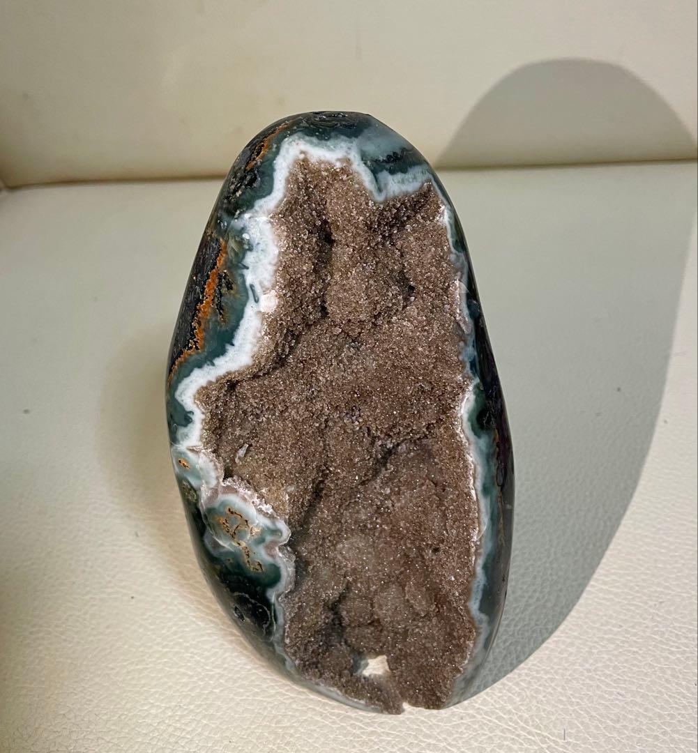 ドゥルージーアゲート シュガー瑪瑙 クリスタル チョコレート模様 約1キロ 幸運