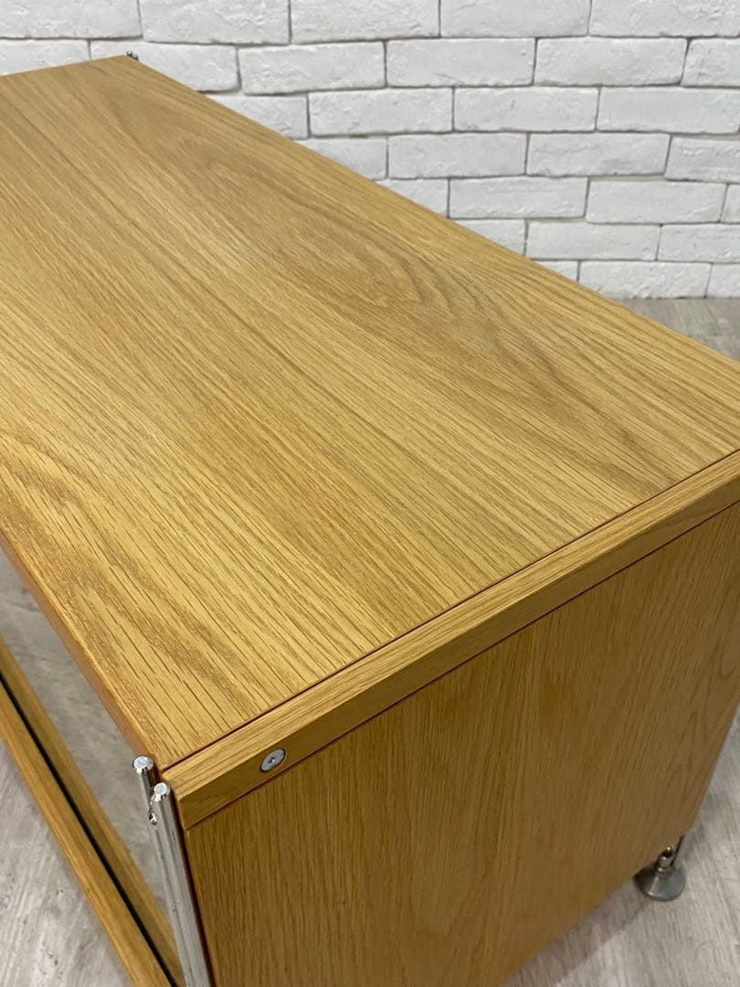 【東京都23区配送無料】無印良品　シェルフ　棚　テレビ台　ガラスケース　￼サイド