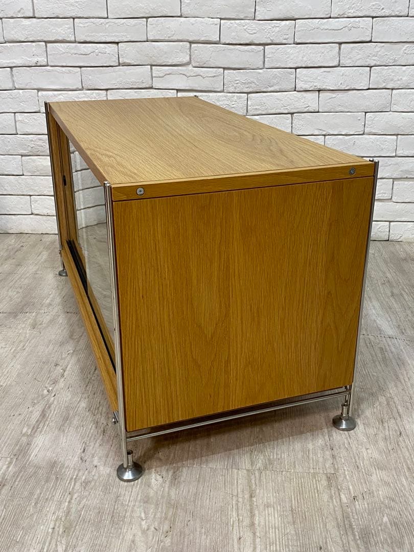 【東京都23区配送無料】無印良品　シェルフ　棚　テレビ台　ガラスケース　￼サイド