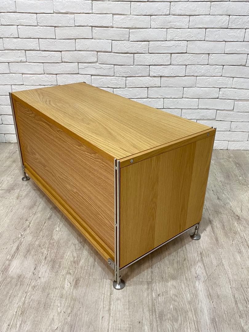 【東京都23区配送無料】無印良品　シェルフ　棚　テレビ台　ガラスケース　￼サイド