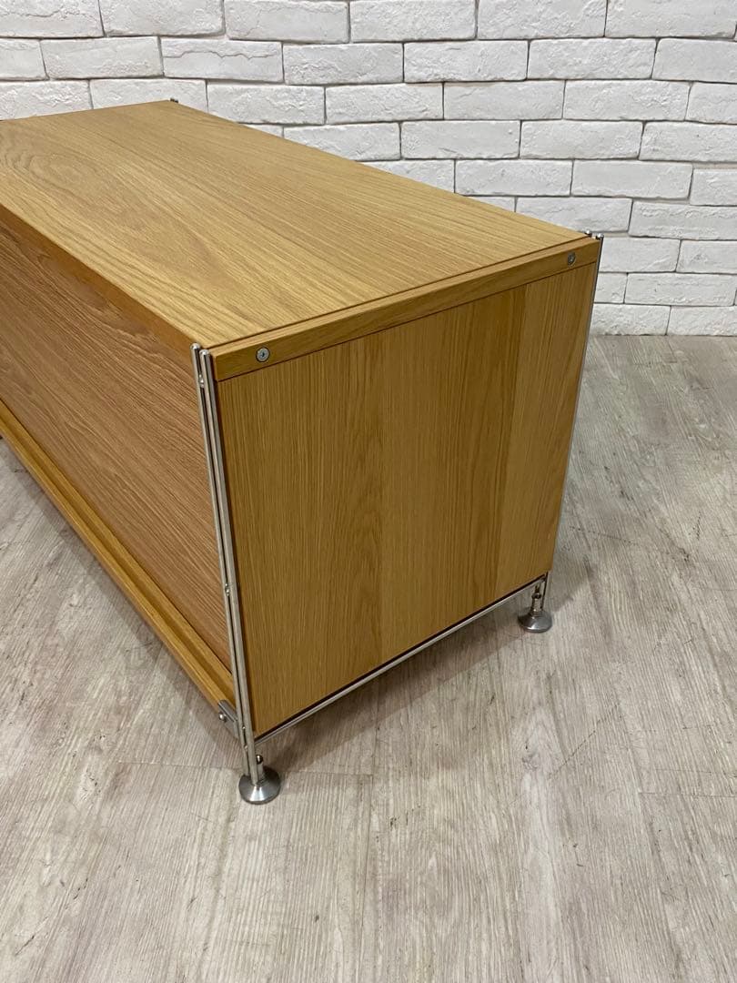 【東京都23区配送無料】無印良品　シェルフ　棚　テレビ台　ガラスケース　￼サイド