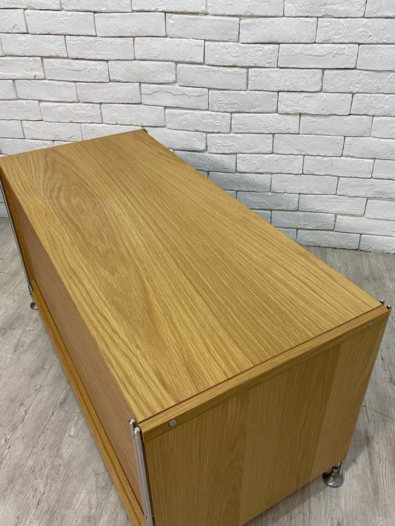 【東京都23区配送無料】無印良品　シェルフ　棚　テレビ台　ガラスケース　￼サイド