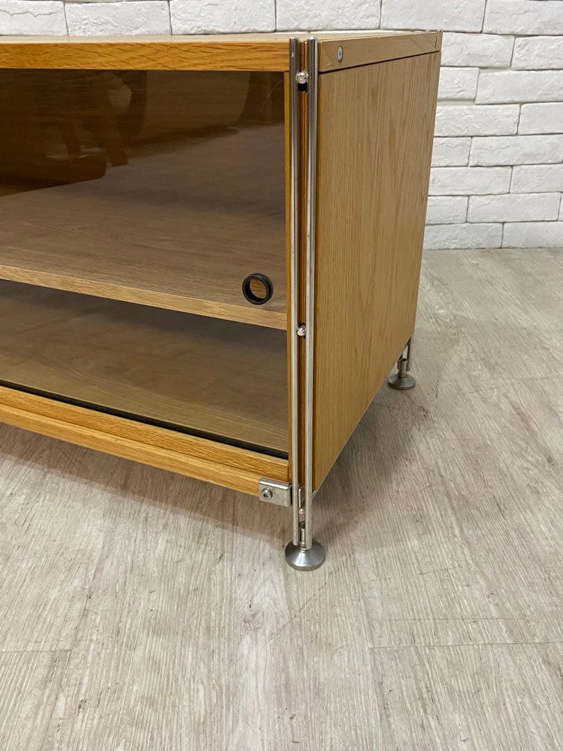 【東京都23区配送無料】無印良品　シェルフ　棚　テレビ台　ガラスケース　￼サイド