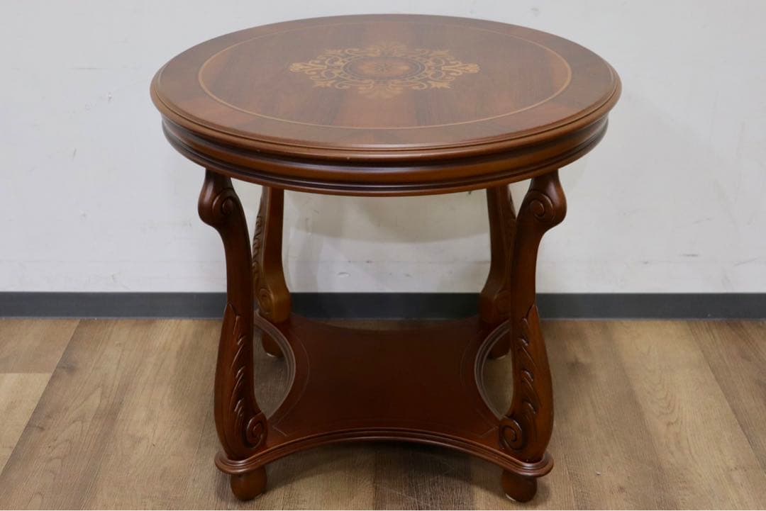 GMIS13○西洋 イタリア アンティーク ラウンドテーブル サイドテーブル