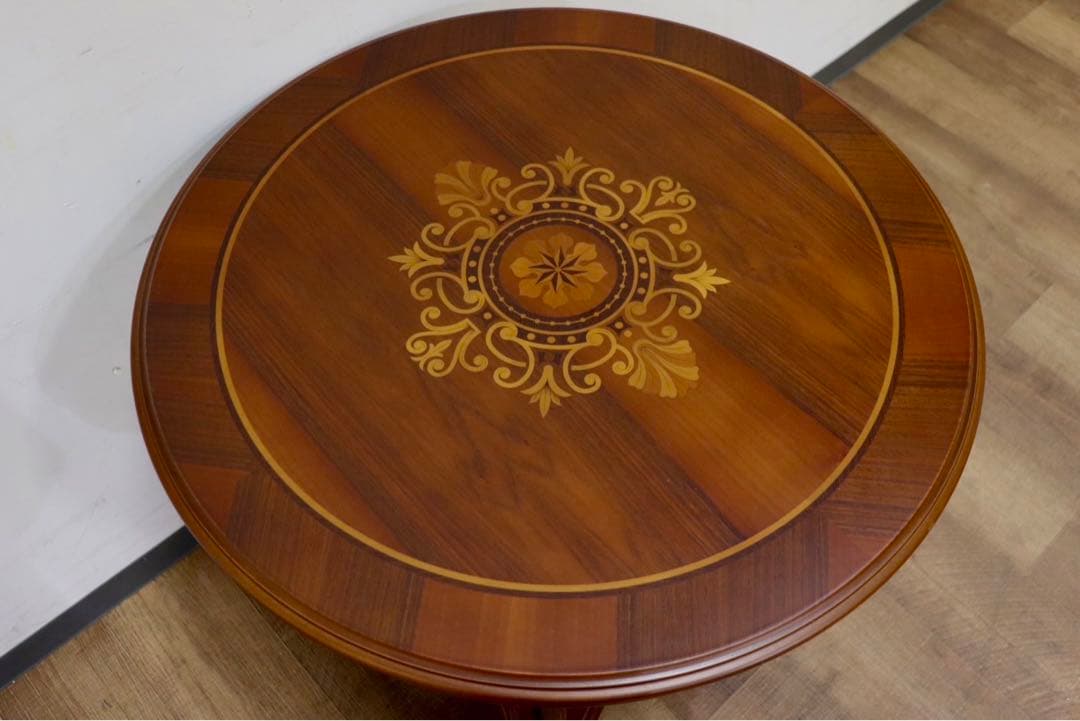 GMIS13○西洋 イタリア アンティーク ラウンドテーブル サイドテーブル