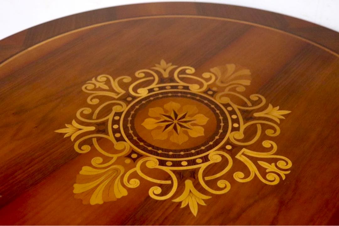 GMIS13○西洋 イタリア アンティーク ラウンドテーブル サイドテーブル