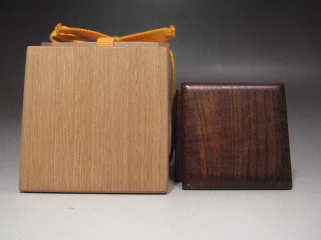 ☆ 時代 布袋香合 表千家 九代了々斎在判・十三代即中斎追書 二重箱