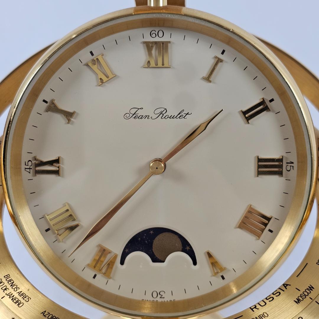 希少】ジャンルーレ ワールドタイム 置き時計 ムーンフェイズ - メルカリ