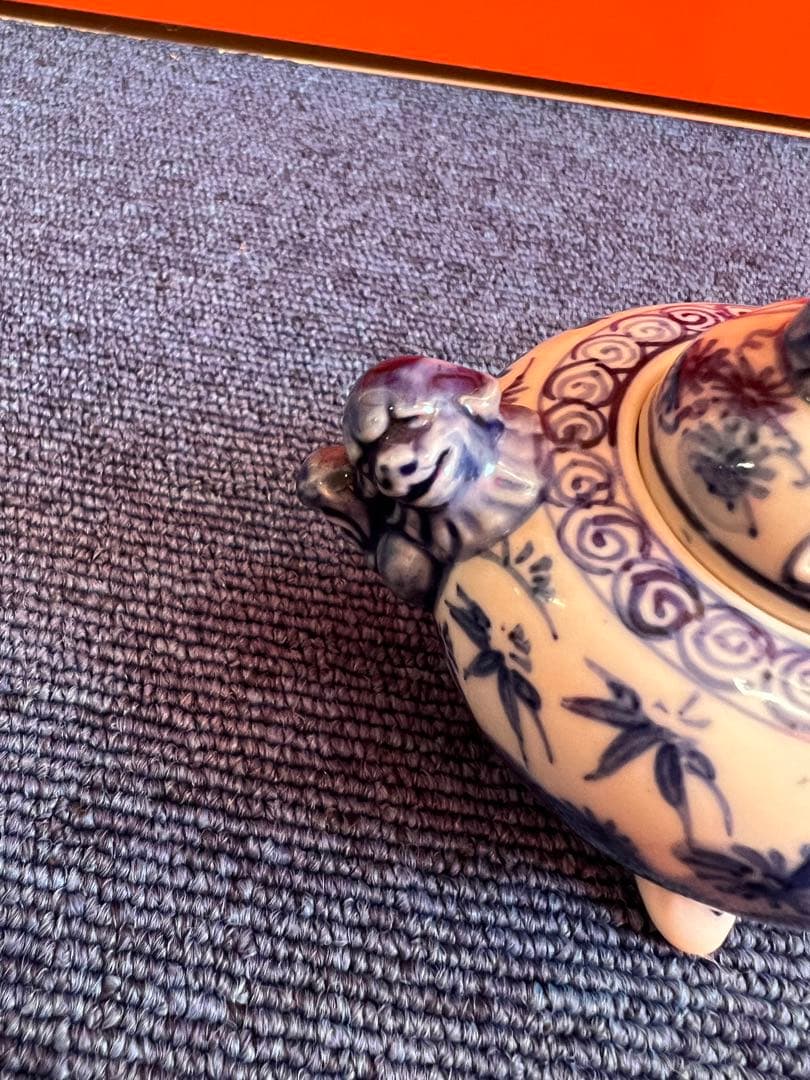 982 中国　骨董　道八　獅子香炉