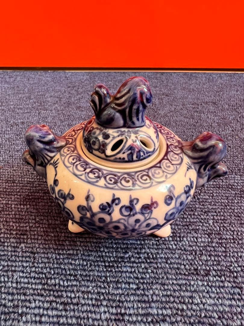 982 中国　骨董　道八　獅子香炉