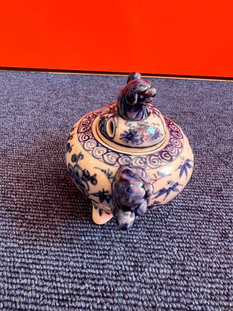 982 中国　骨董　道八　獅子香炉