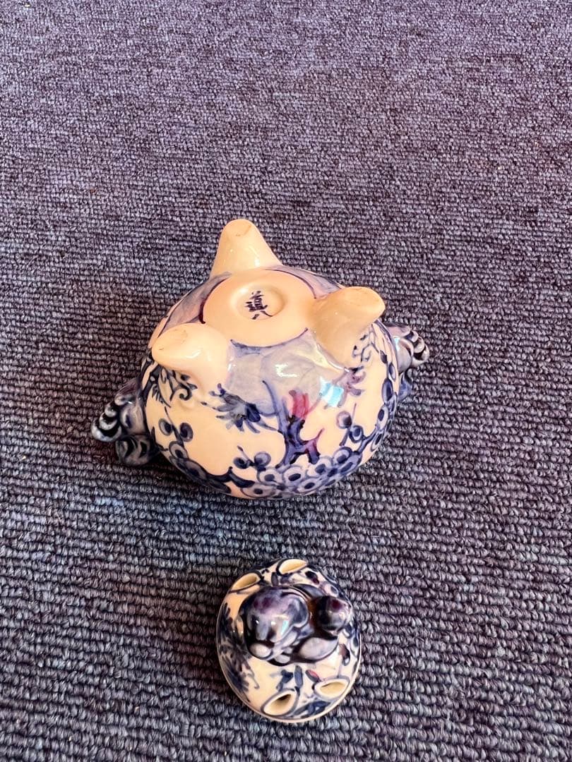 982 中国　骨董　道八　獅子香炉