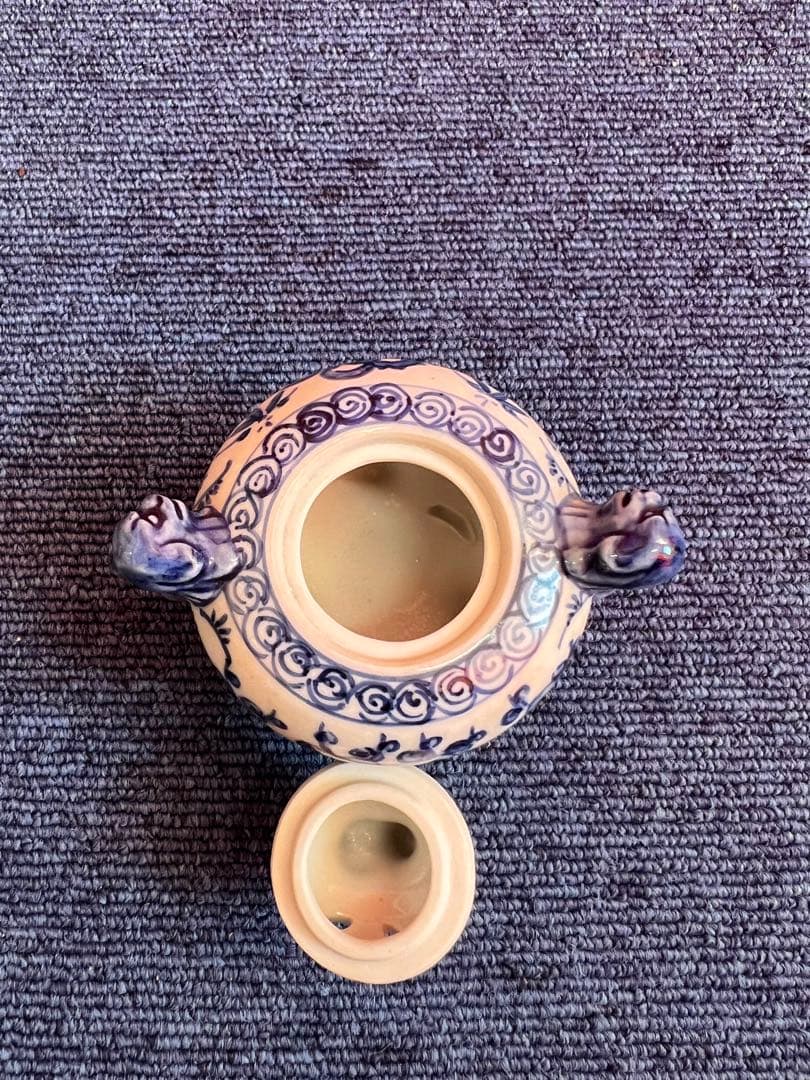 982 中国　骨董　道八　獅子香炉