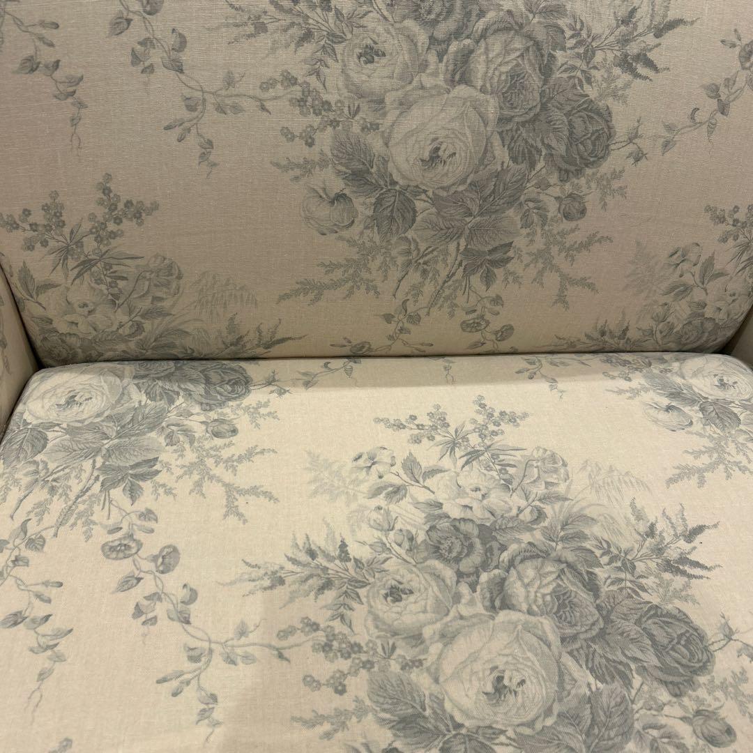 コロニアルチェック　S2ソファ　1.5シーター　Roses Blue