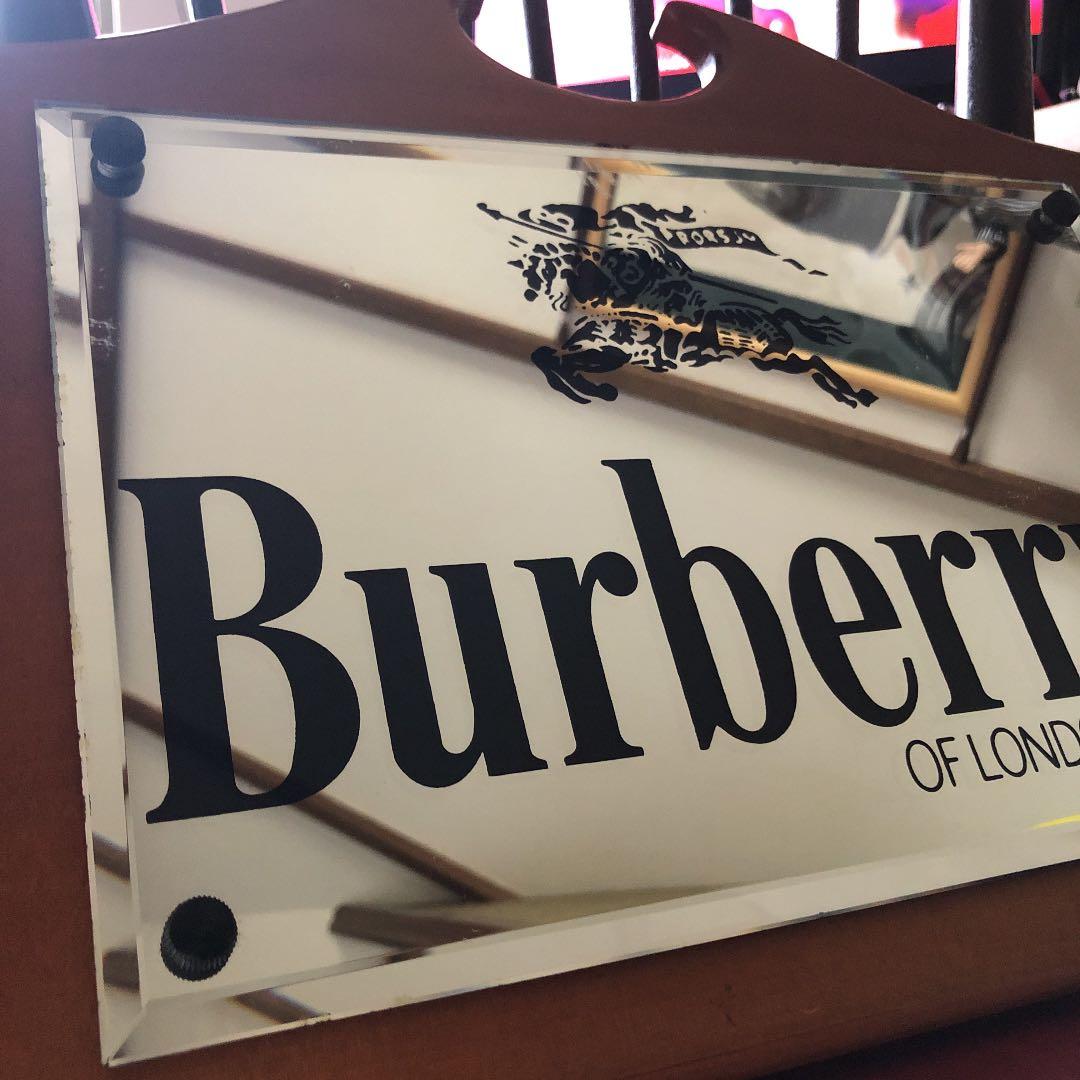 非売品 バーバリー ミラー 鏡 壁掛け パブミラー