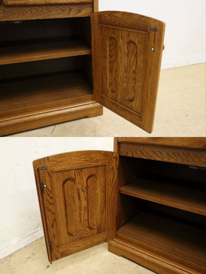 IDC大塚家具【起立木工・メッペル】サイドボード 84型・収納棚・ナラ材